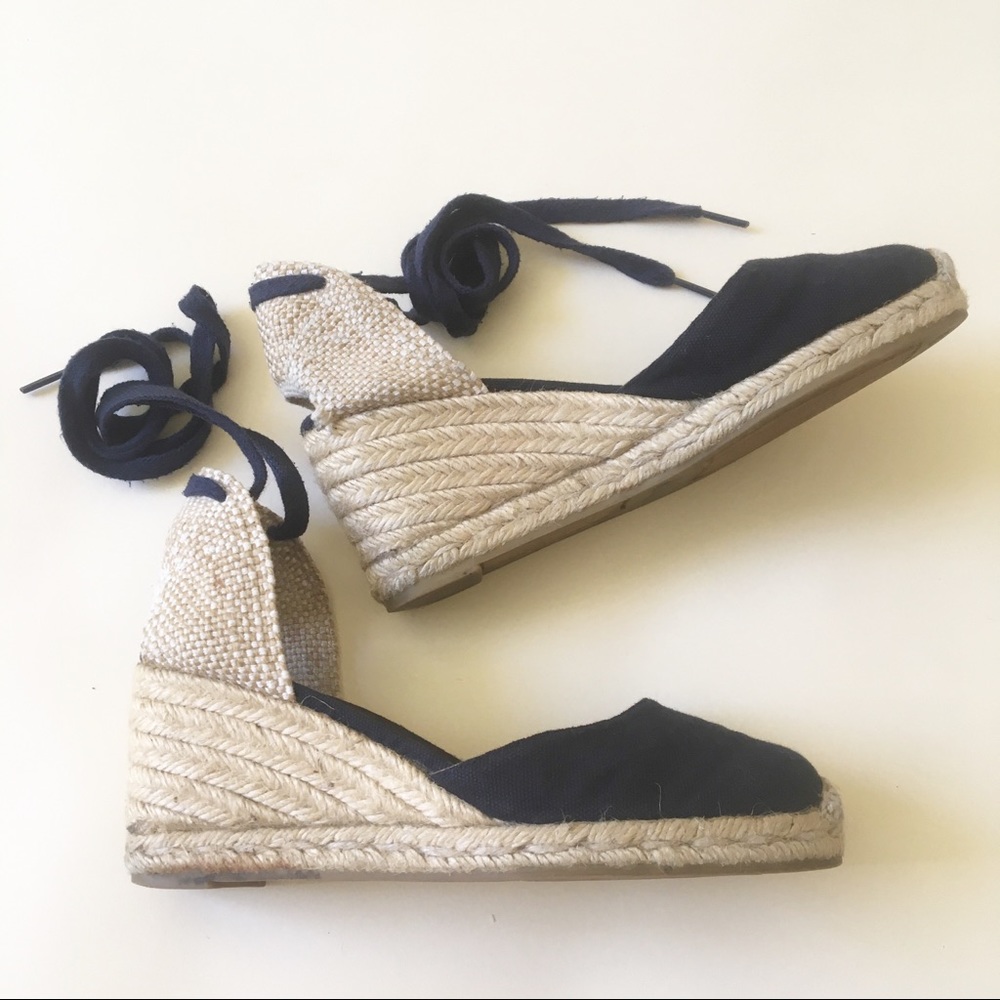 Castaner Carina Navy Wedge Espadrille 6